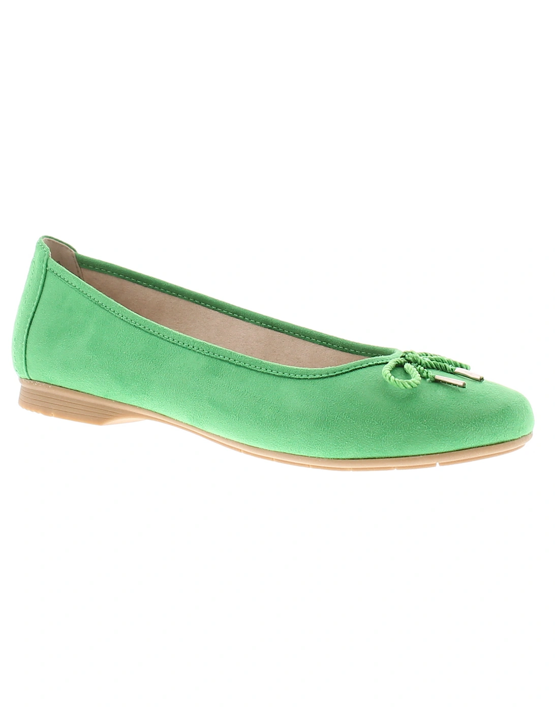 Womens Flat Shoes Ballerina Jilly Slip On  green UK Size, 6 of 5