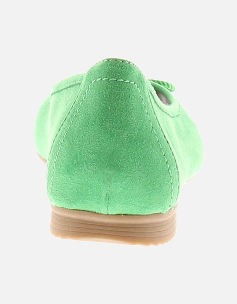 Womens Flat Shoes Ballerina Jilly Slip On  green UK Size