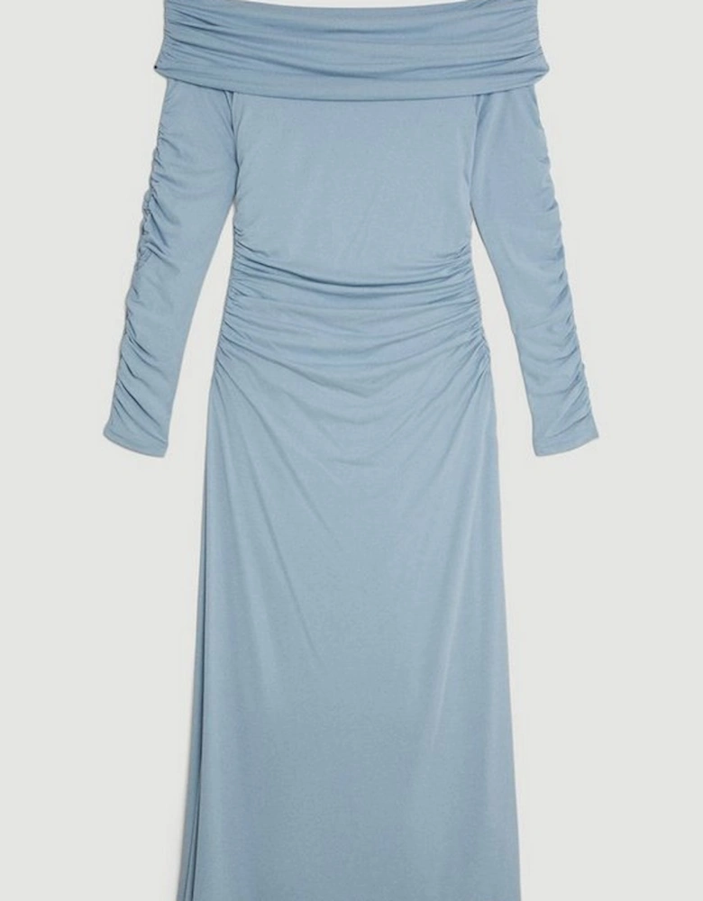 Soft Touch Slinky Jersey Bardot Midi Dress