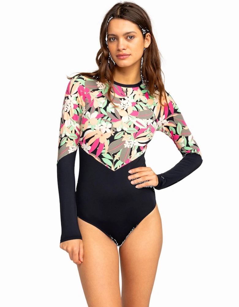 Womens Fashion Long Sleeve One Piece Swim Suit