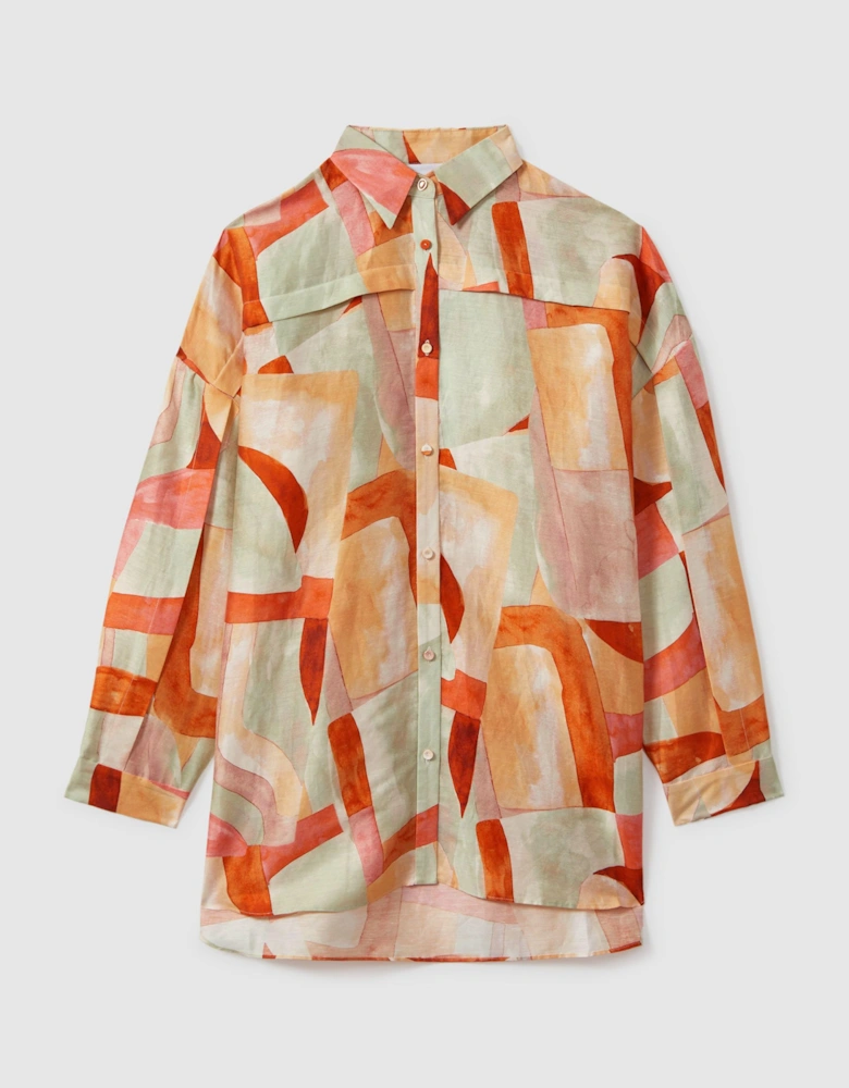 Acler Geometric Print Relaxed Fit Shirt