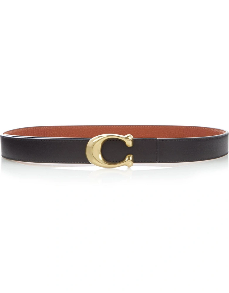 Sculpted C Reversible Belt - Black/Tan