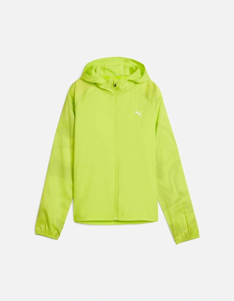 Womens Running Favorite Printed Woven Jacket - Lime