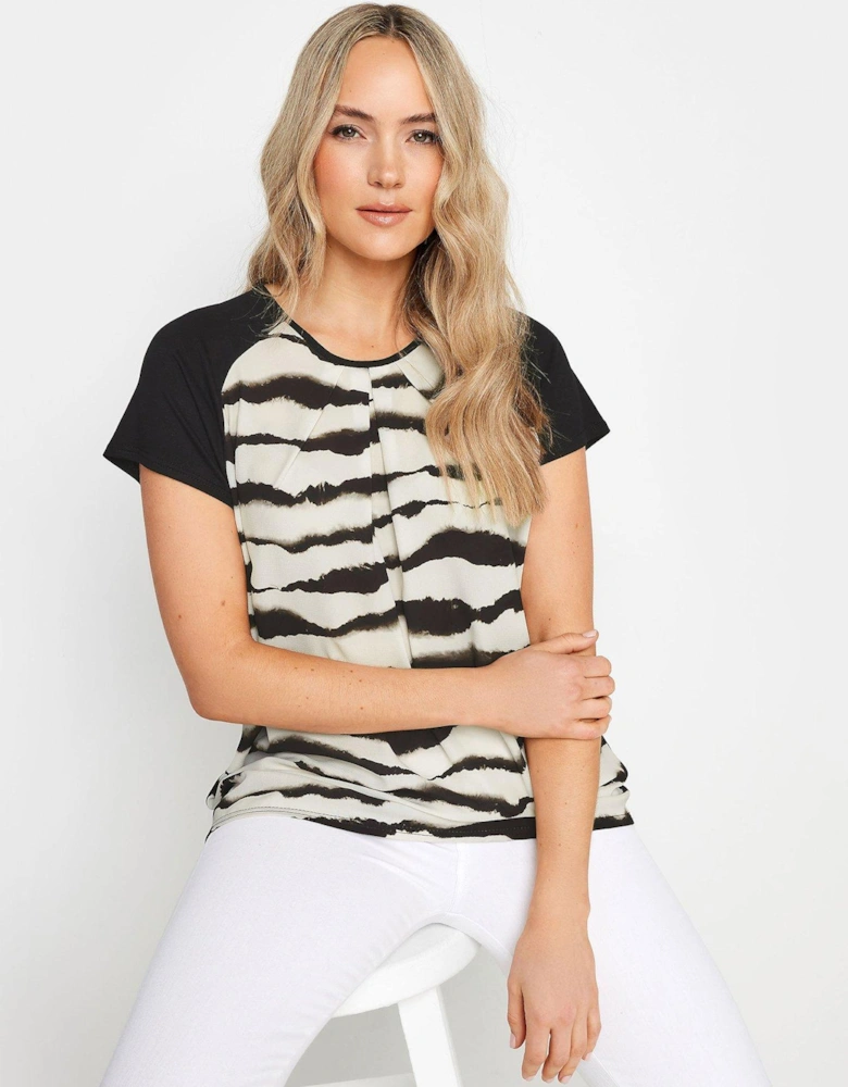 Tall Blurred Abstract Woven Front Top