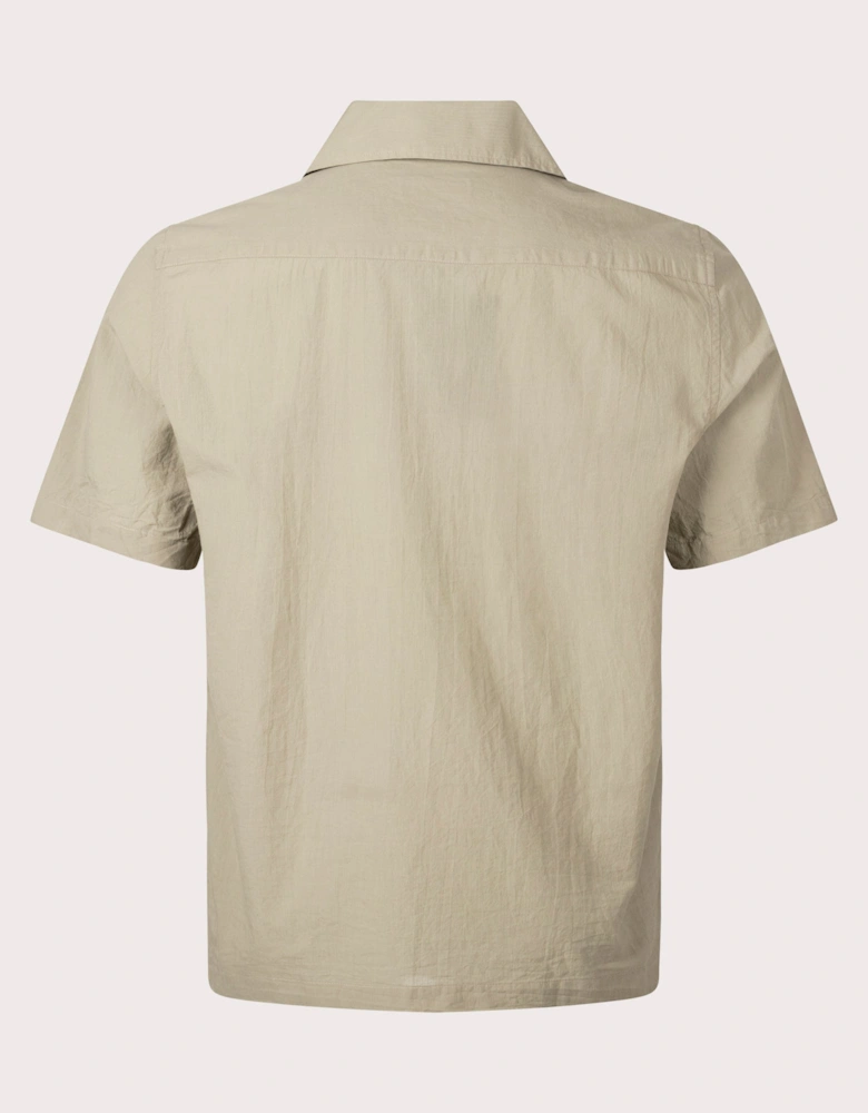 Lightweight Texture Revere Collar Shirt