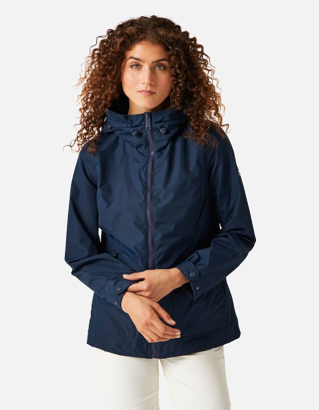 Womens Navassa Full Zip Hooded Rain Coat, 5 of 4