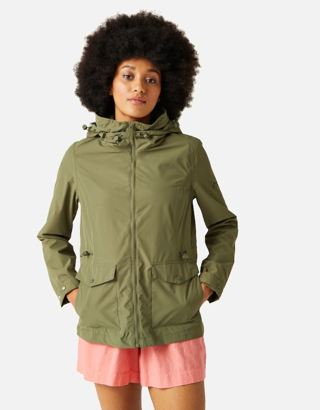 Womens Navassa Full Zip Hooded Rain Coat, 5 of 4