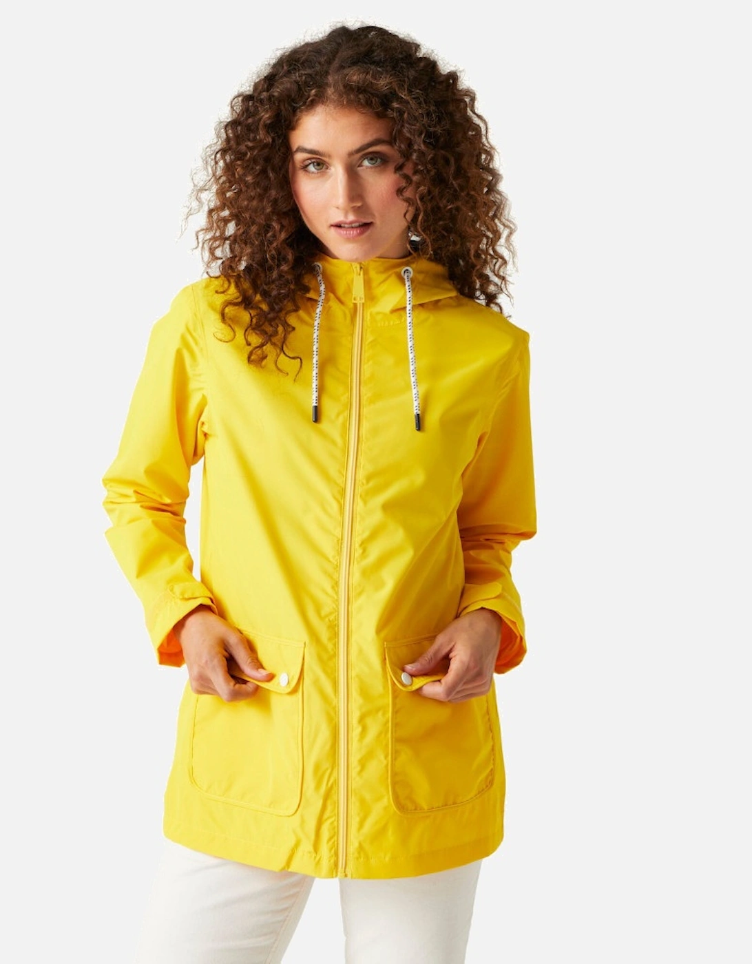 Regatta Womens Wo Bayletta Full Zip Hooded Rain Coat - Yellow - Size: 18 - Love the Sales