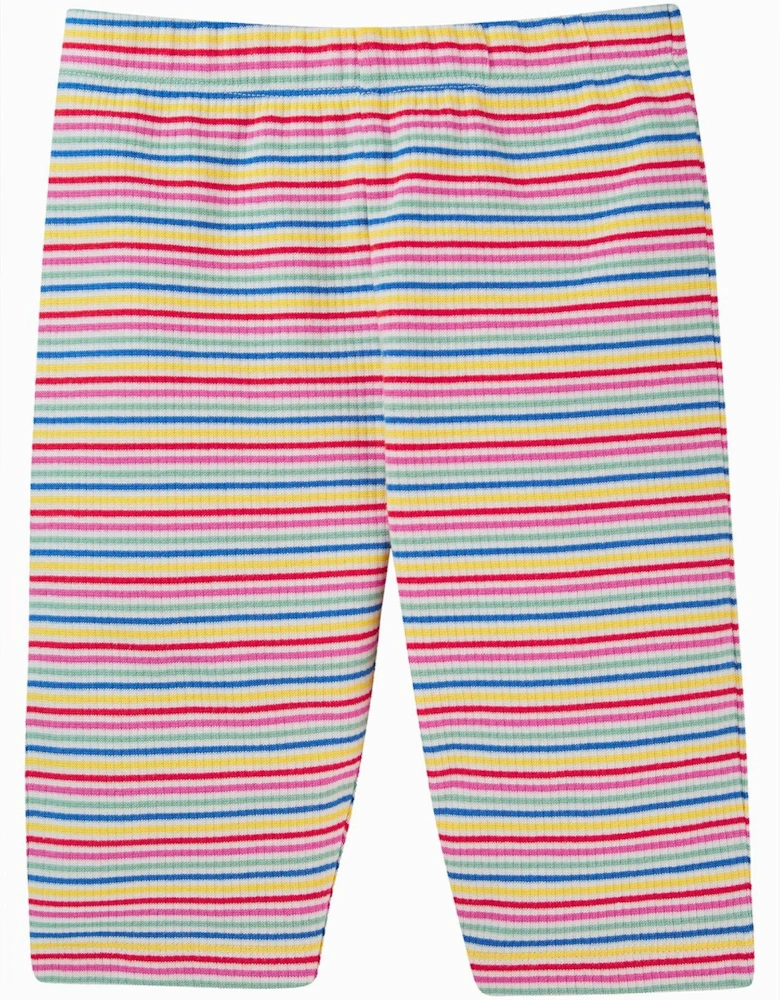 Girls Laurie Rainbow Rib Stripe Shorts