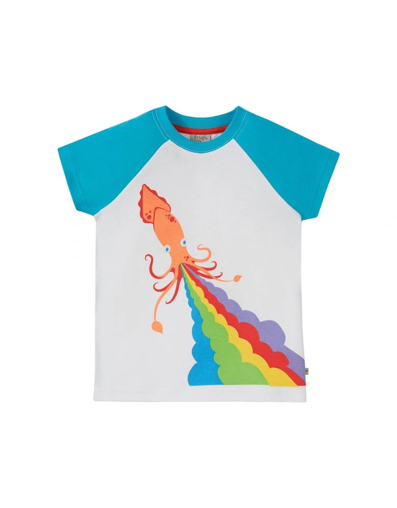 Boys Robbie Squid Raglan T-shirt