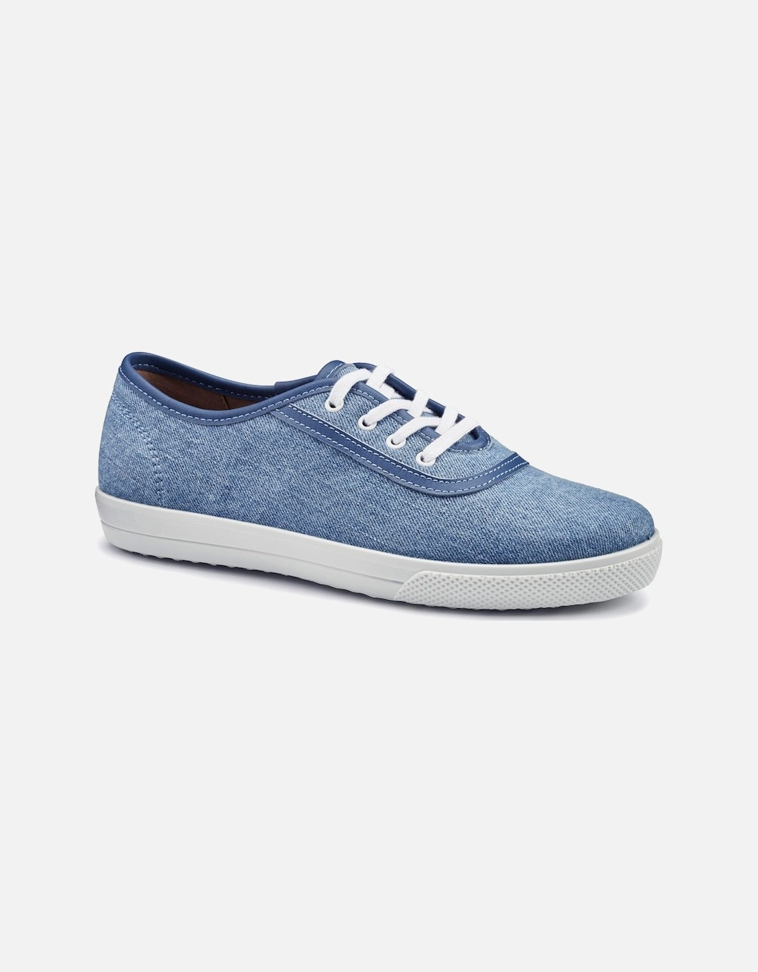Hotter Women's Blue Mabel Canvas Shoes - Size: 7.5