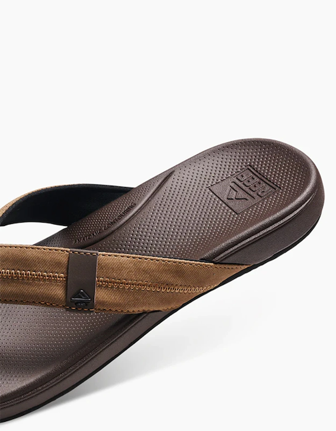 Mens Cushion Phantom 2.0 Flip Flop Brown Tan