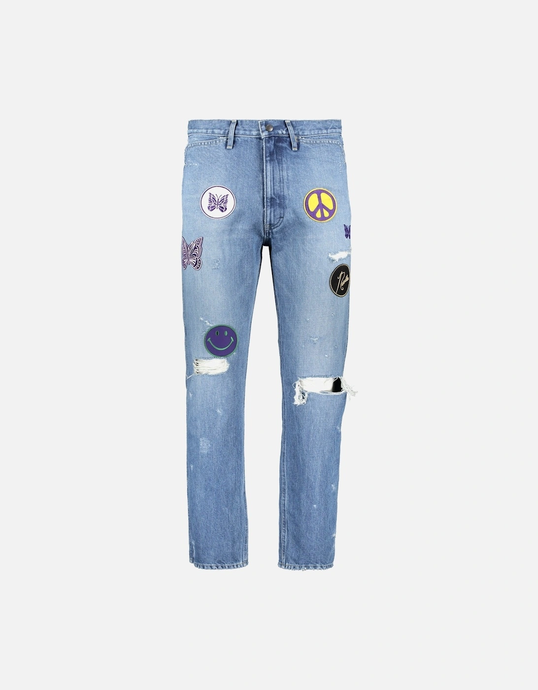 Assorted Patches Straight Jeans, 4 of 3