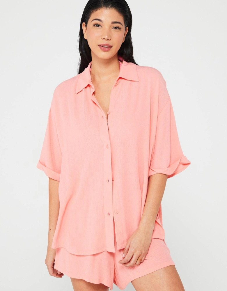 Essentials Beach Shirt - Pink