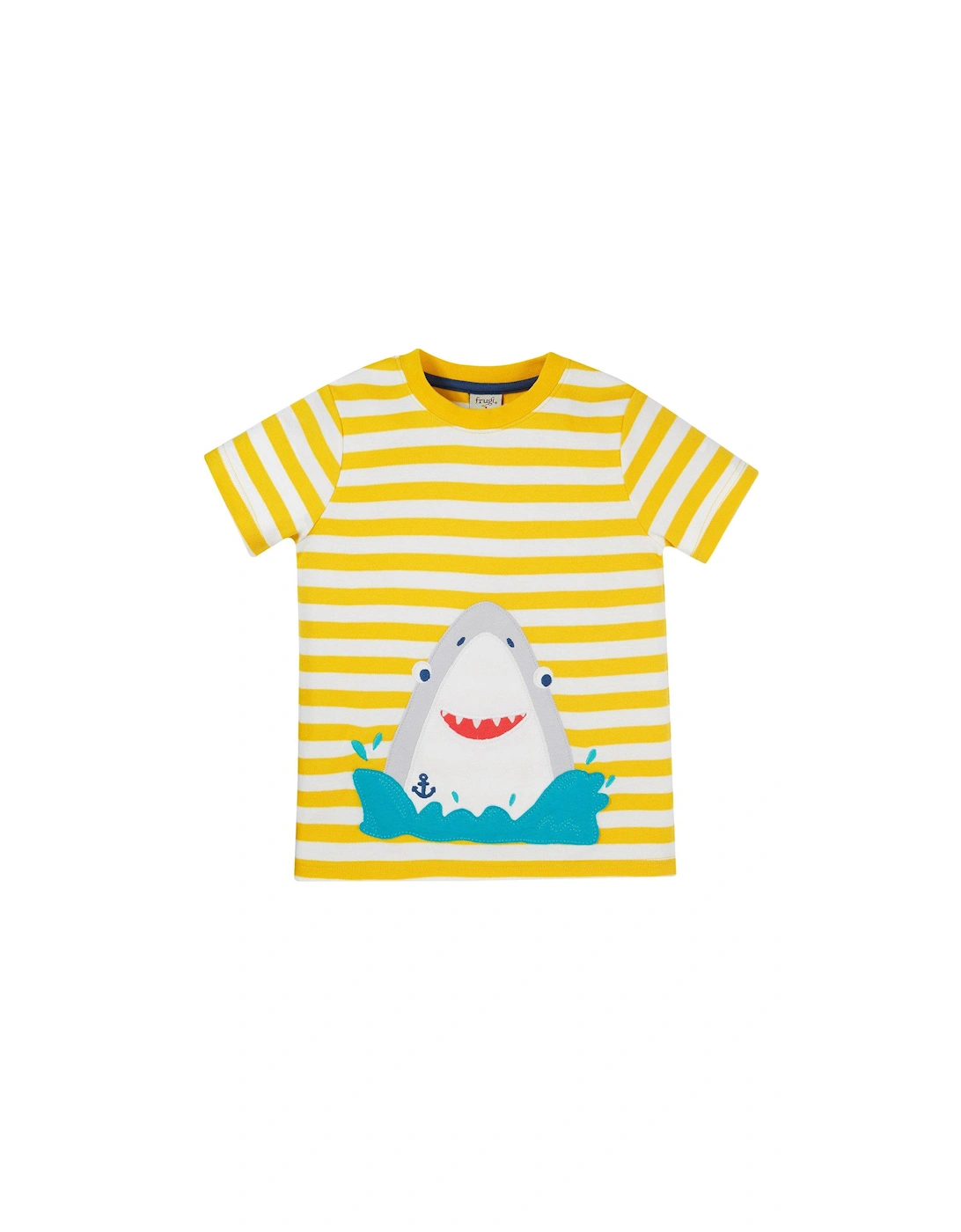 Boys Sid Shark Applique T-shirt - Yellow, 4 of 3