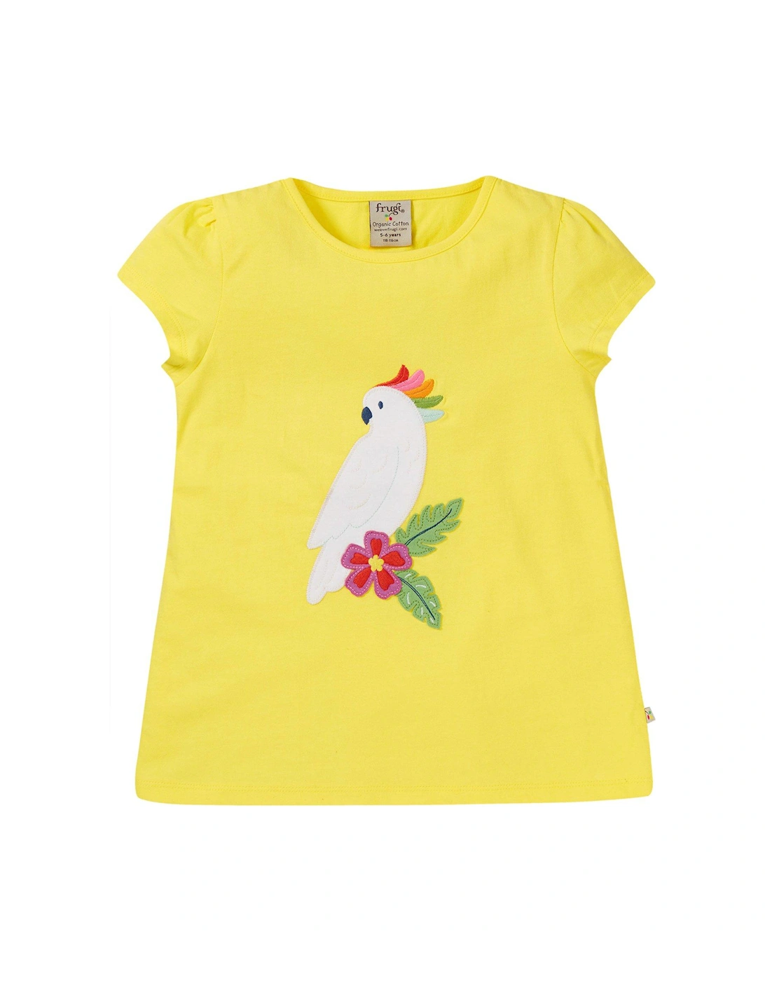 Girls Cassia Cockatoo Applique T-shirt - Yellow, 2 of 1