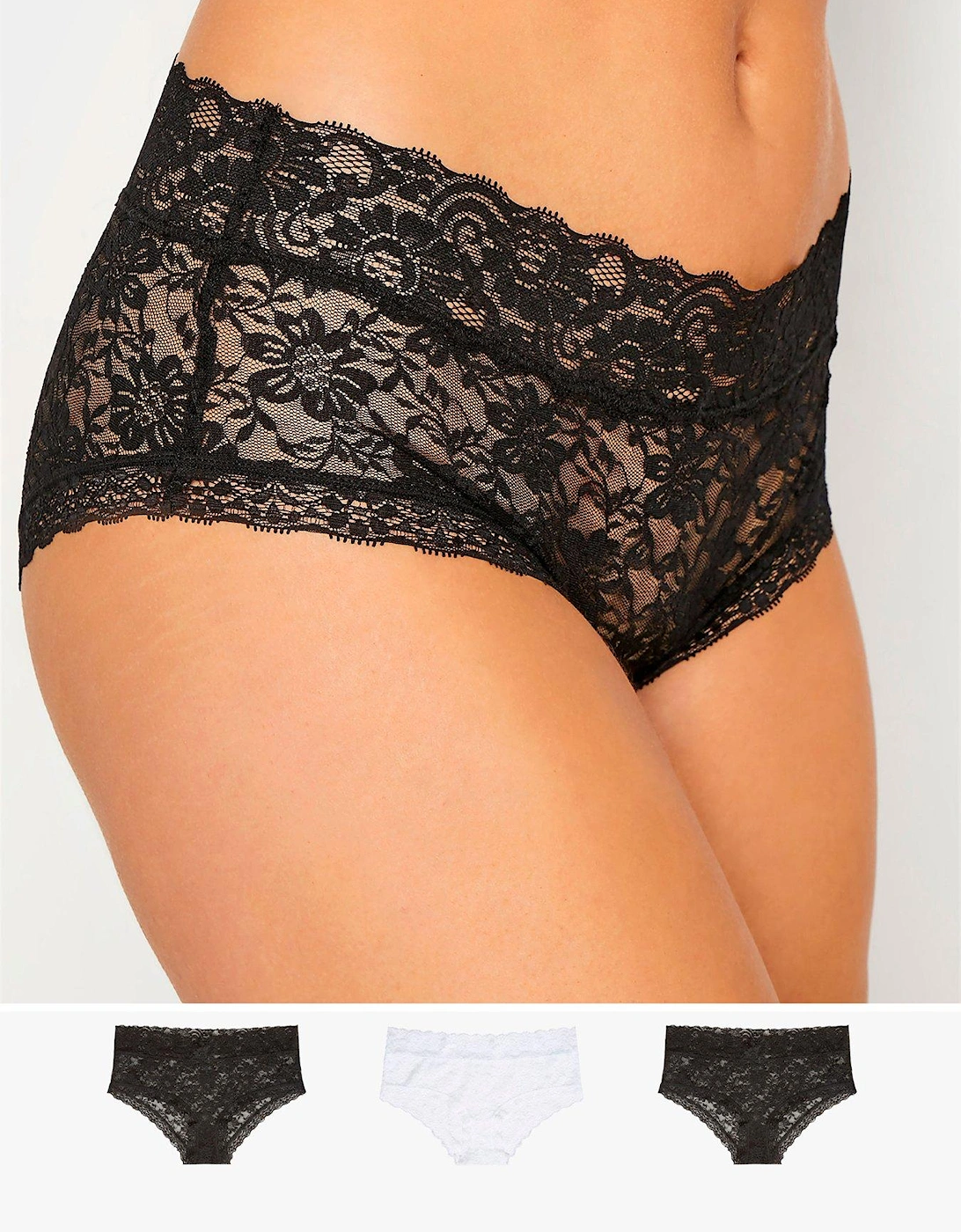 3 Pack Floral Lace Shorts, 2 of 1