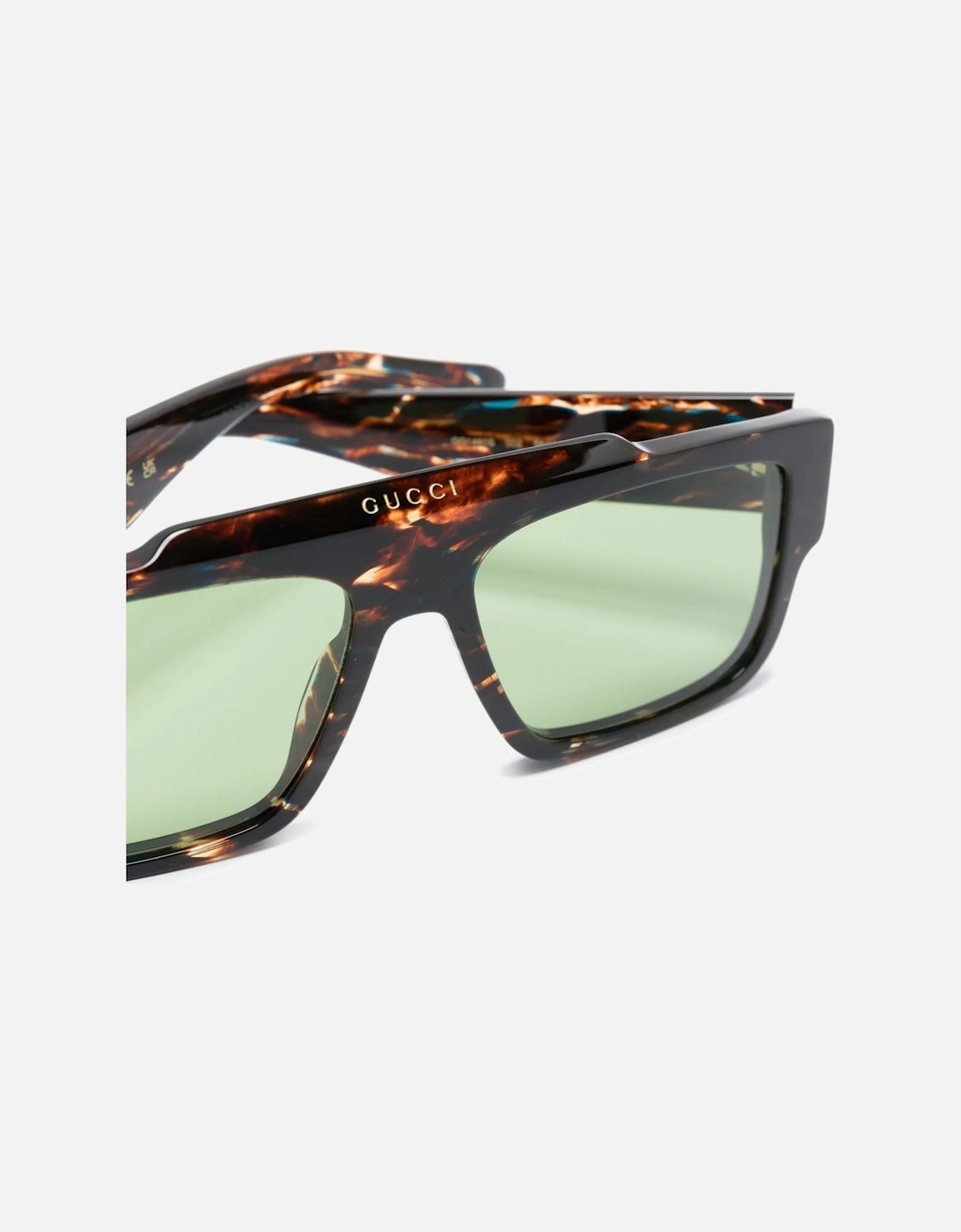 Acetate Rectangular Frame Sunglasses Brown