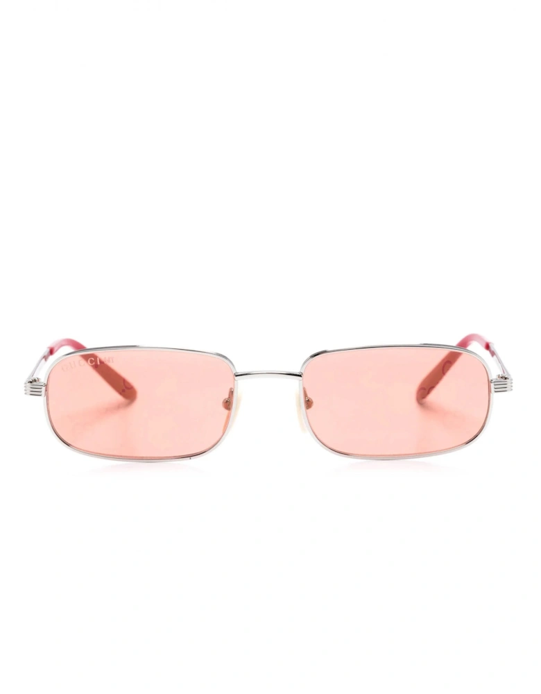 Rectangular Frame Sunglasses Silver