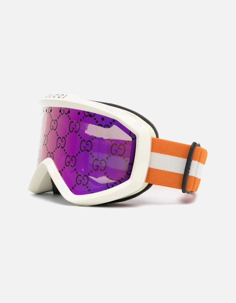 Monogram Ski Goggles White