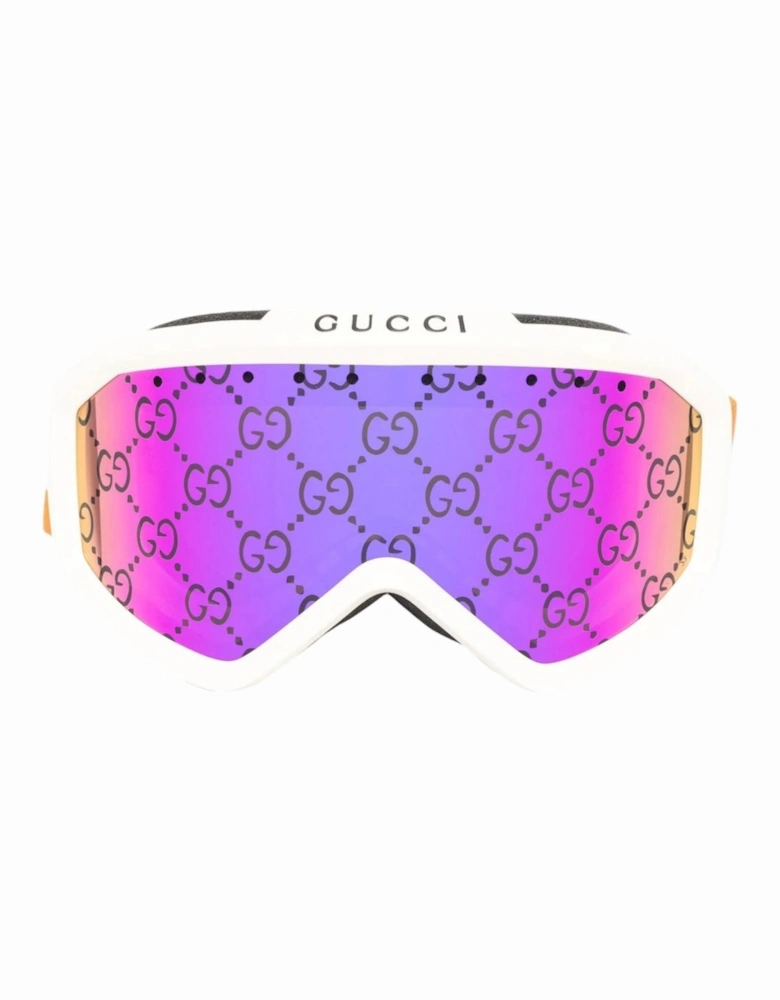 Monogram Ski Goggles White