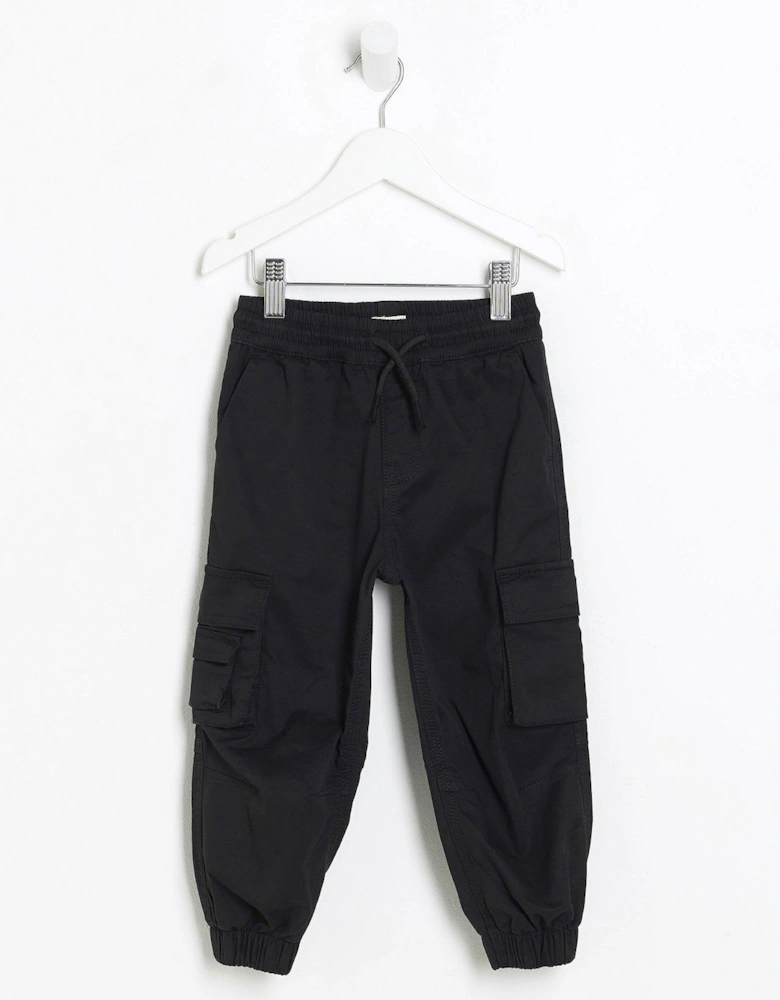 Mini Boys Tech Cargo Trouser - Black