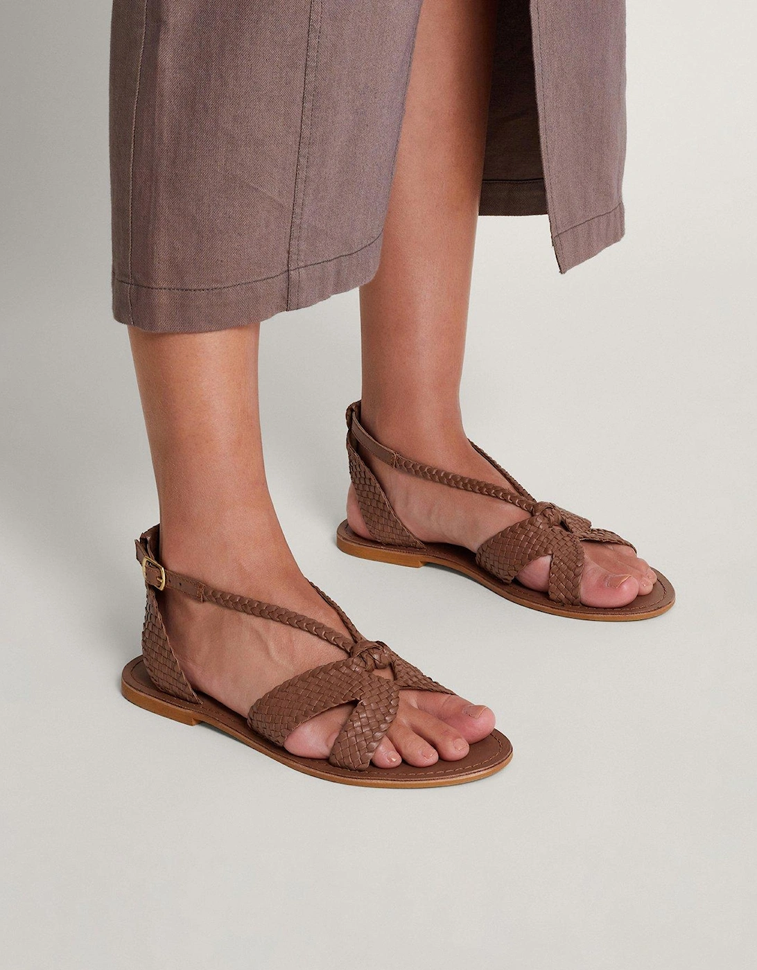 Woven Leather Sandals, 2 of 1
