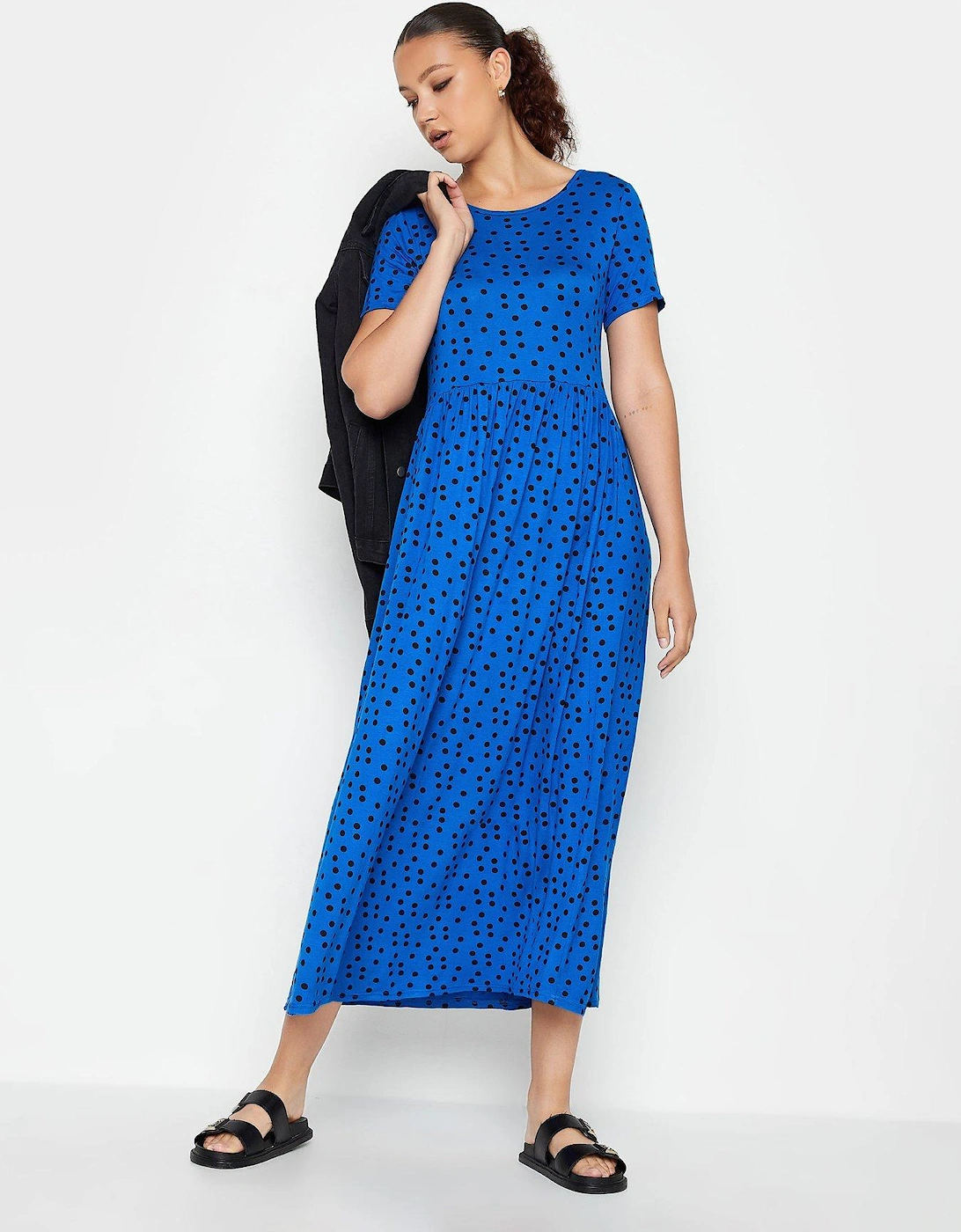 Blue Black Spot Smock Dress, 2 of 1