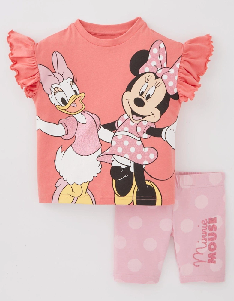 Disney 2 Piece Frill Top And Cycling Short Set