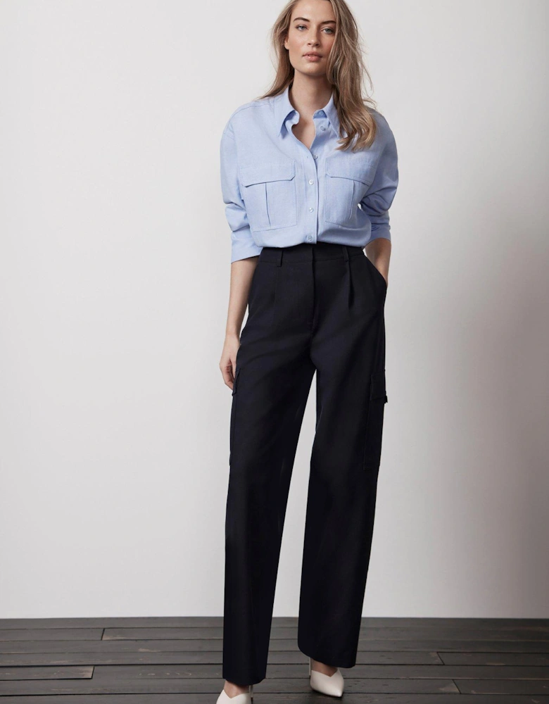Navy Formal Cargo Trousers