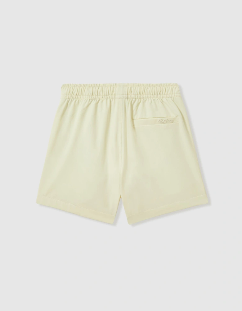 Plain Drawstring Waist Swim Shorts