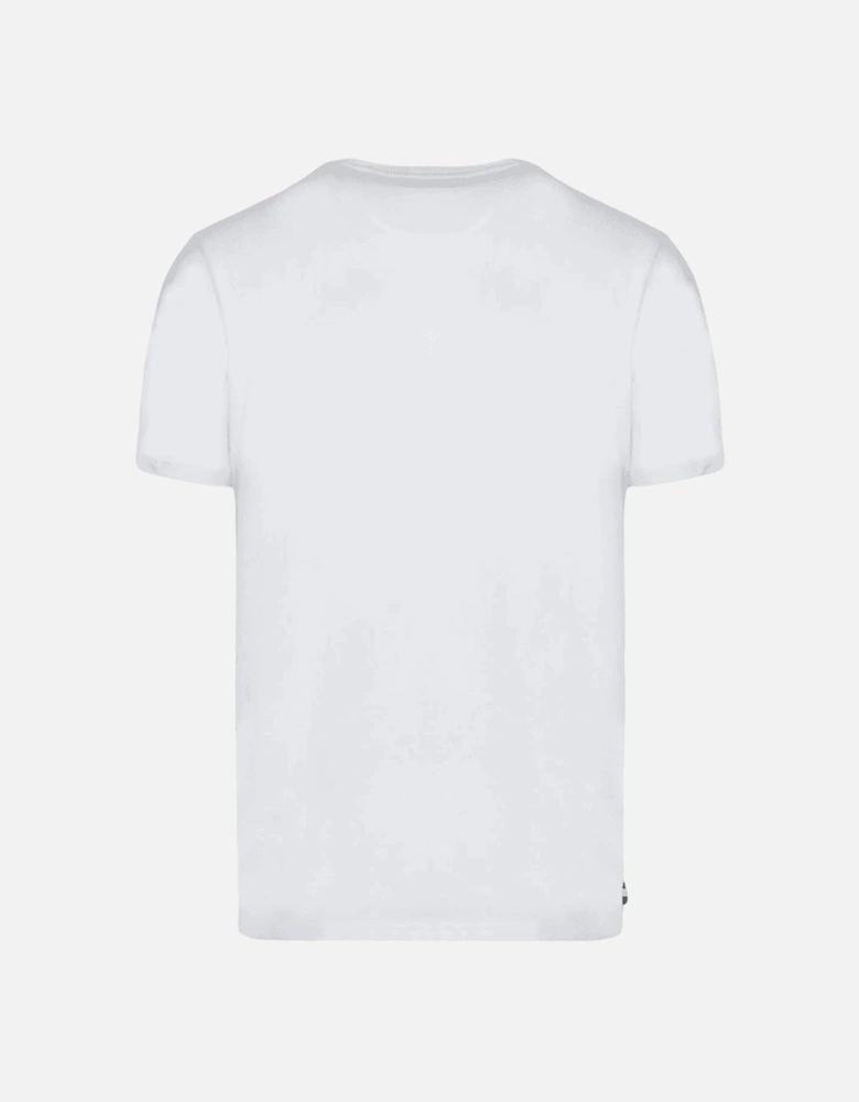 Cotton Emblem Logo White T-Shirt