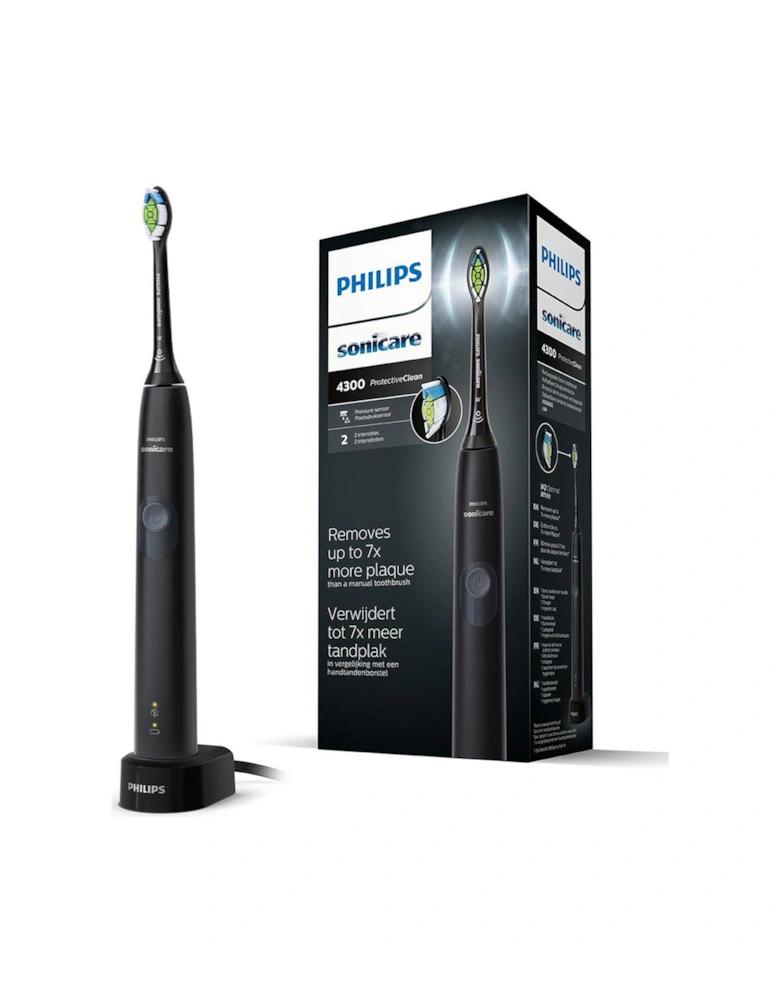 Sonicare Series 4300 ProtectiveClean Electric Toothbrush - Black HX6800/44