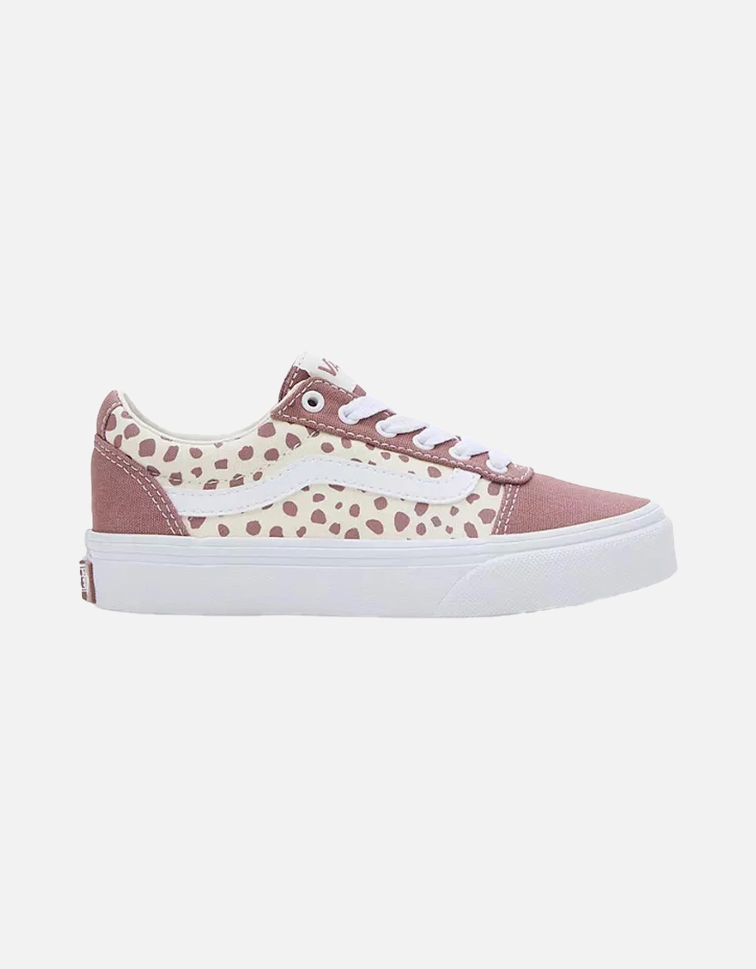 Ward Youths Withered Rose Dot Pattern Trainers (White), 6 of 5