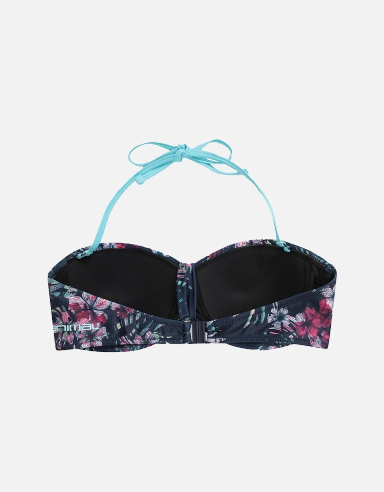 Womens/Ladies Docks Floral Front Tie Bikini Top