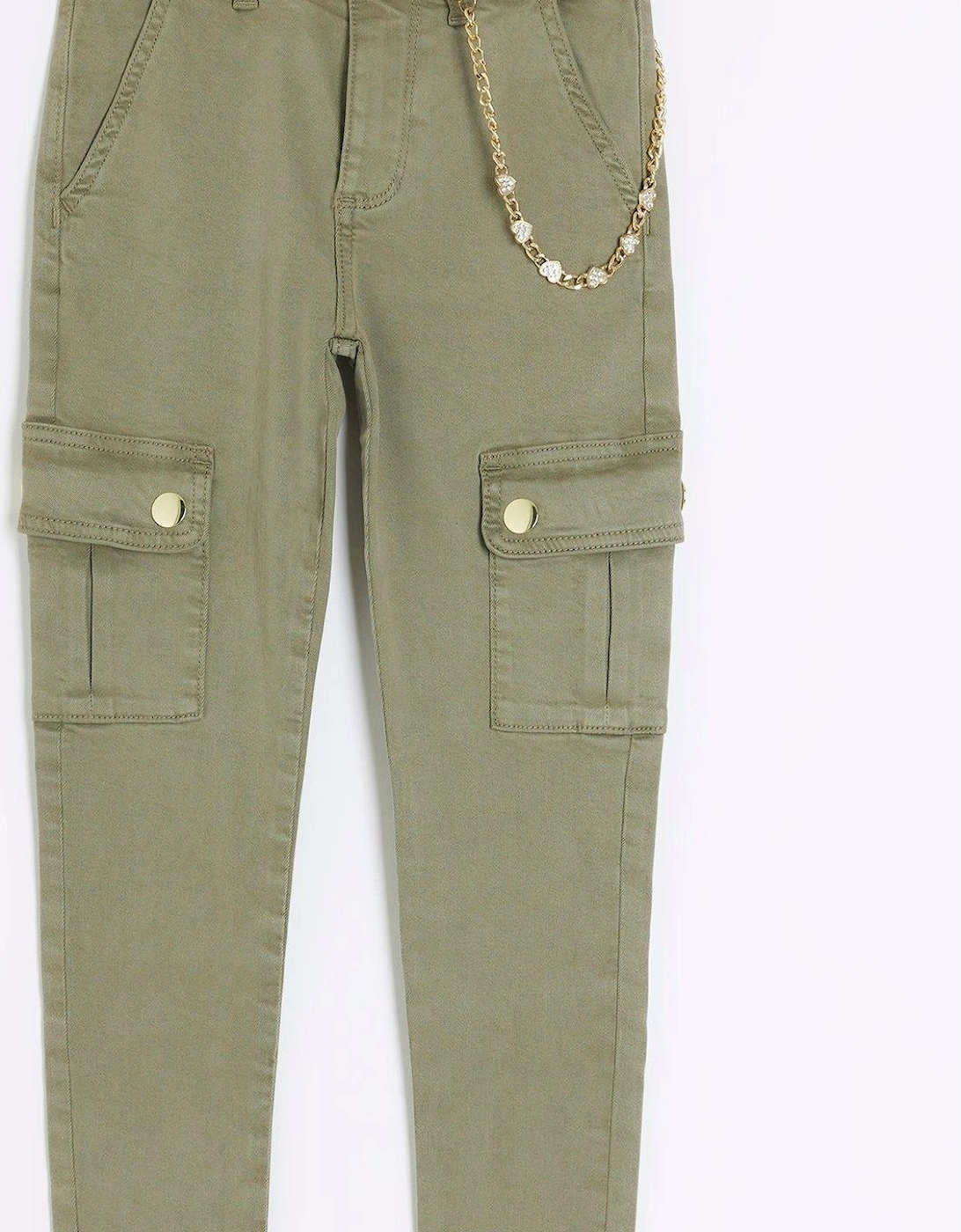 Girls Cargo Jeans - Khaki, 2 of 1