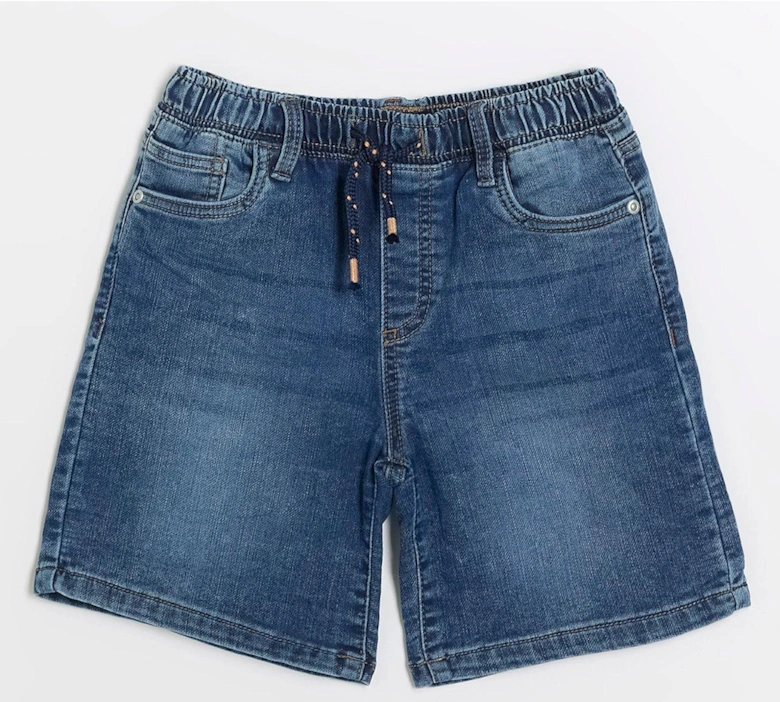 Boys Elasticated Denim Shorts - Blue