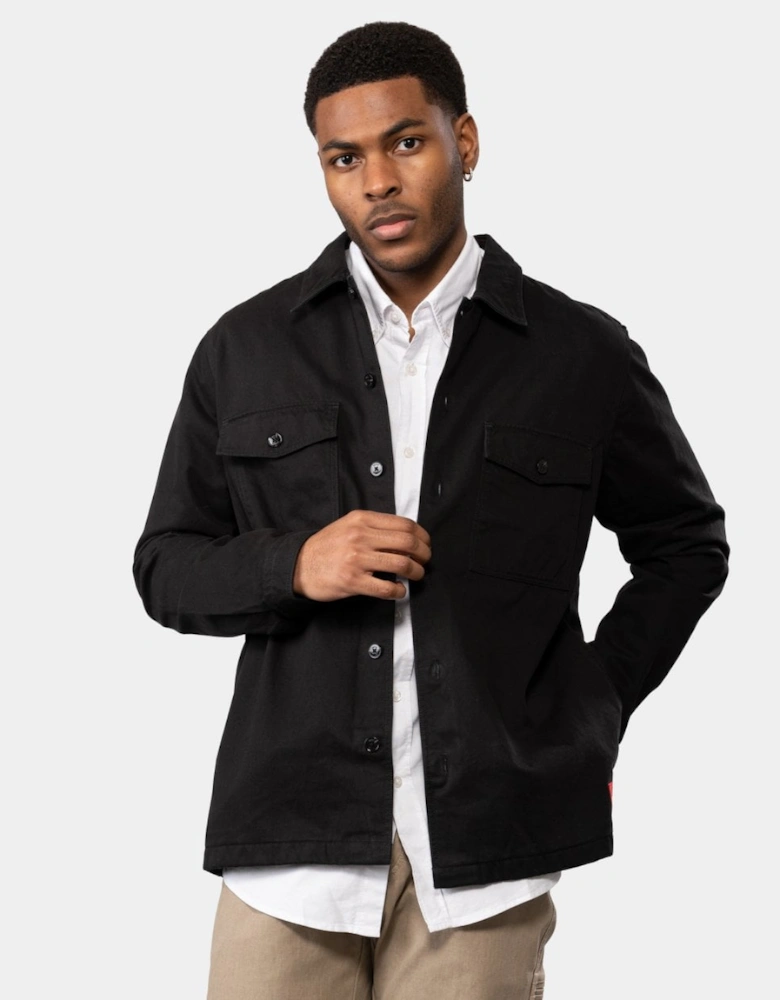 HUGO Enalu Mens Cotton Gabardine Overshirt