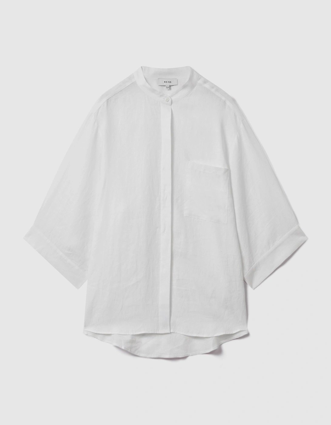 Relaxed Sleeve Linen Shirt, 2 of 1