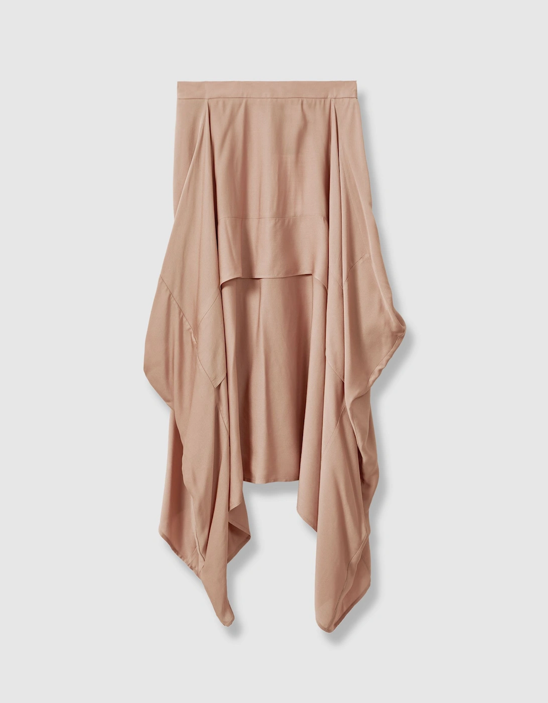 Side Pleat Asymmetric Midi Skirt, 2 of 1