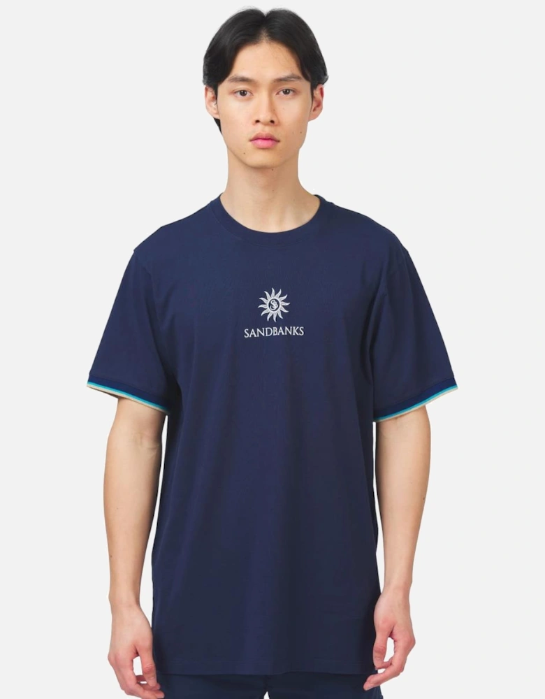 Tipped Graphic T-Shirt Navy