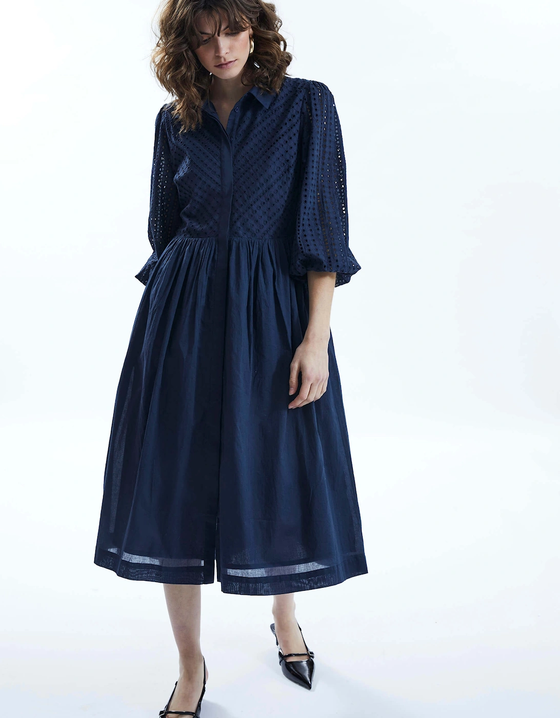 Broderie Anglaise Midi Dress, 6 of 5