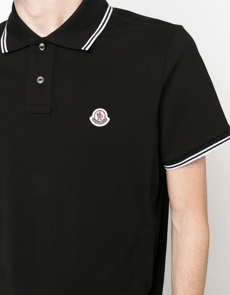Maglia Logo Patch Polo Shirt in Black