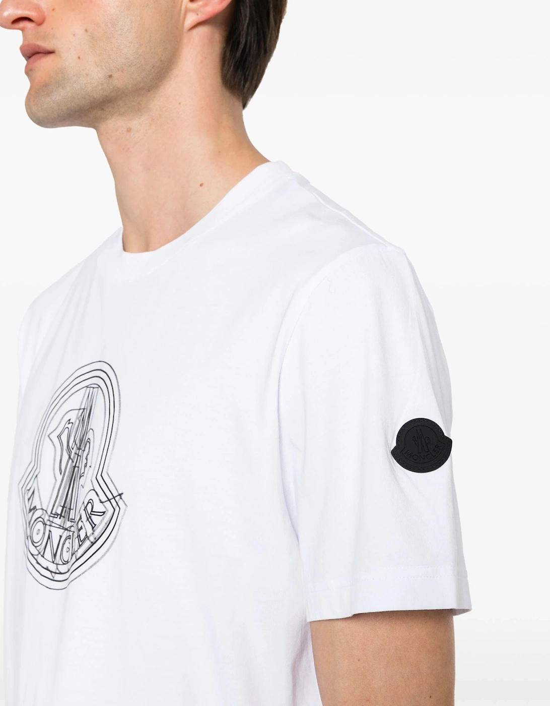 Appliqué-logo Outline Printed T-Shirt in White