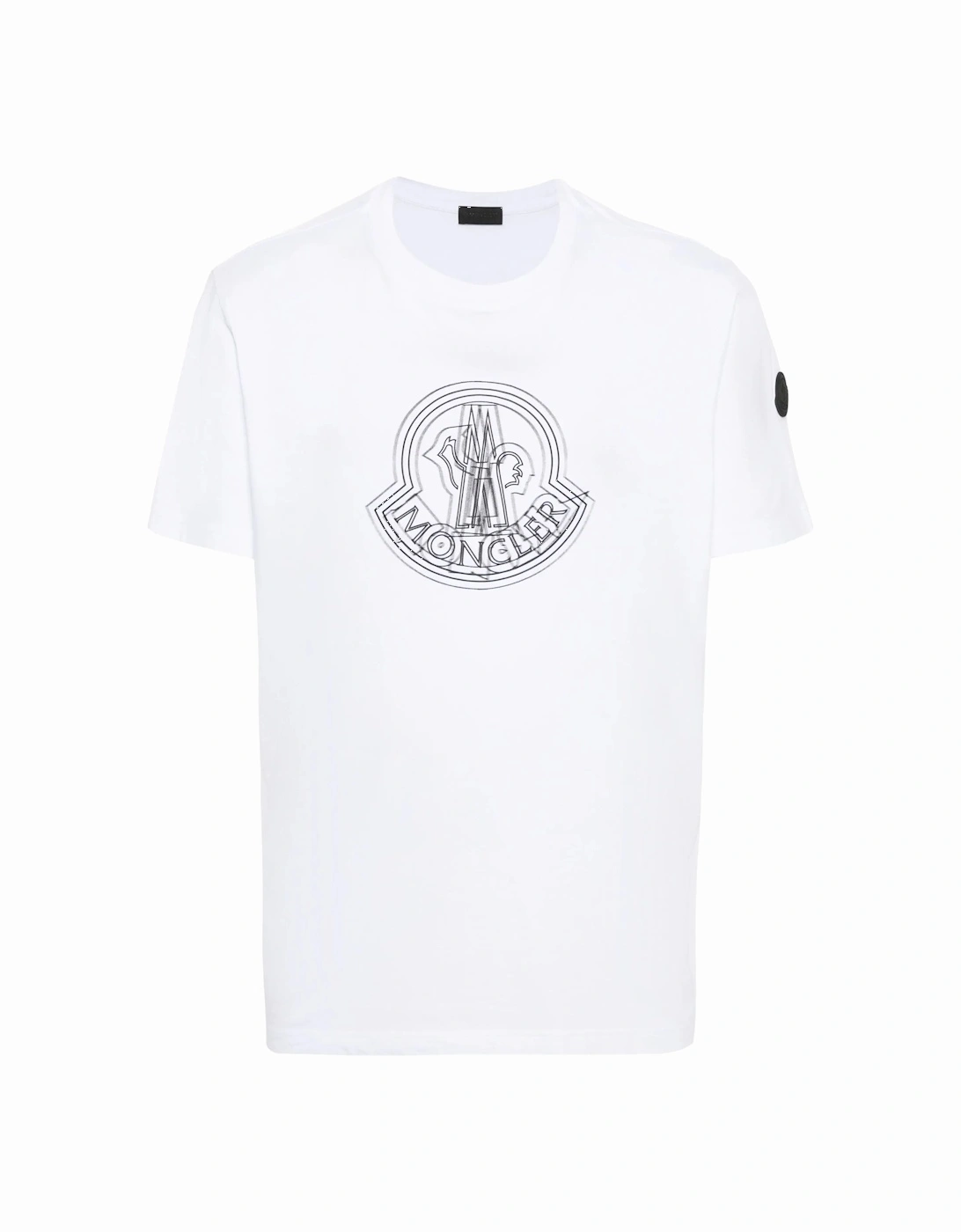 Appliqué-logo Outline Printed T-Shirt in White, 6 of 5