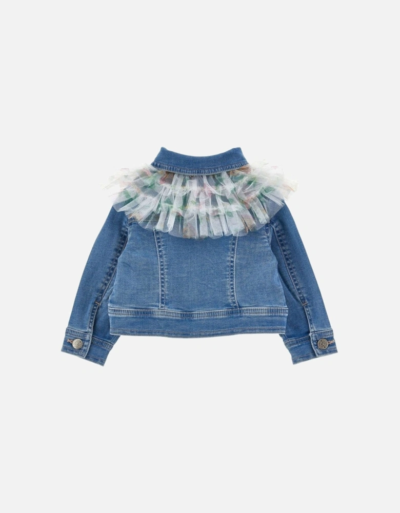 Baby Girls Denim Jacket With Tulle