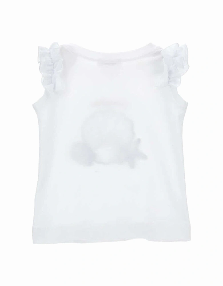 Girls White Shell T-Shirt