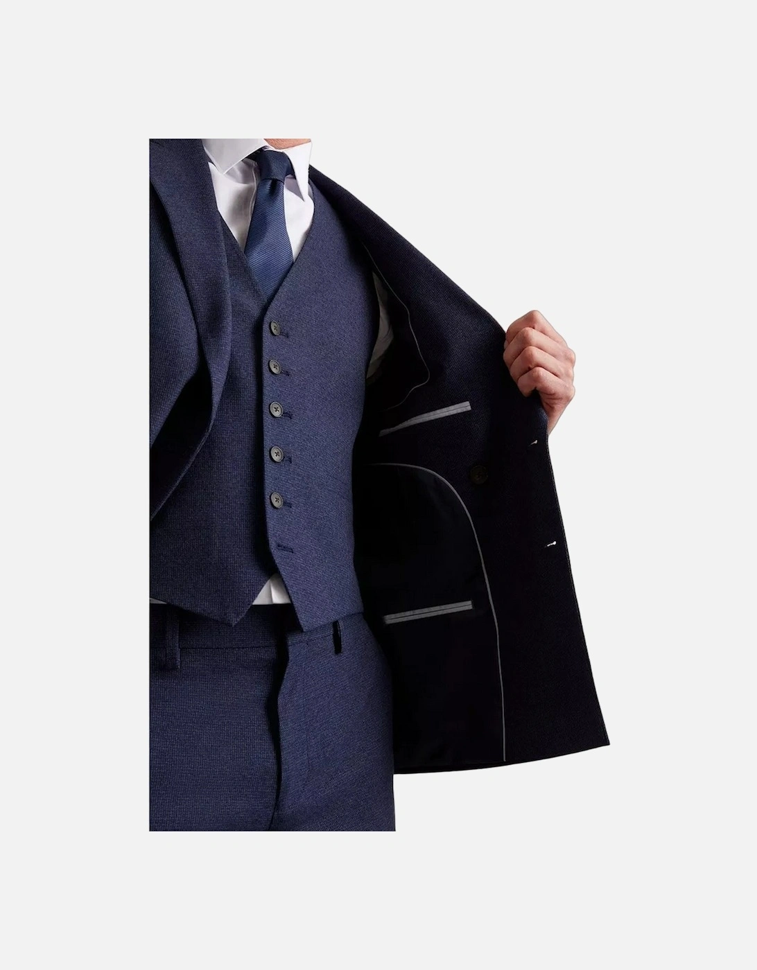 Mens Double-Breasted Slim Suit Jacket