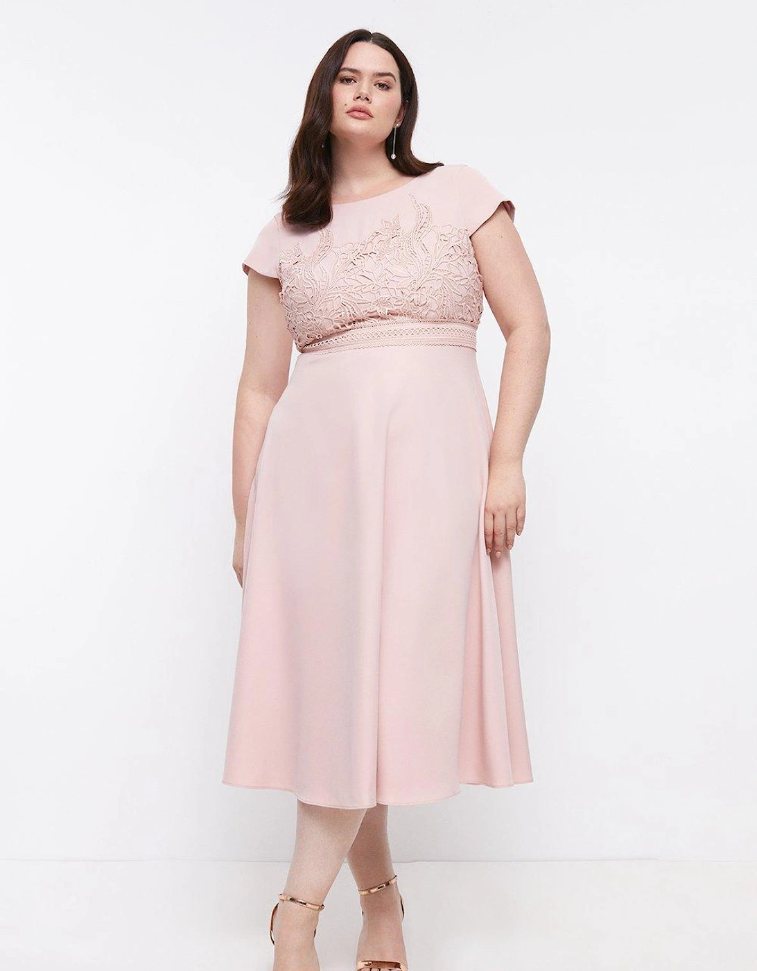 Plus Size Lace Dress With Circular Skirt, 6 of 5