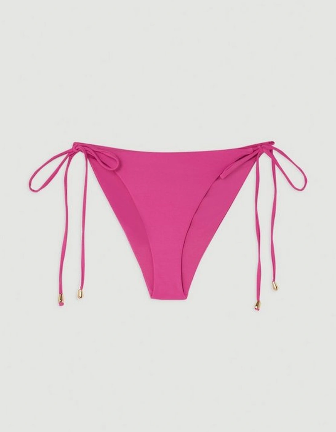 Ruched Detail Cheeky Tie Side Bikini Bottoms